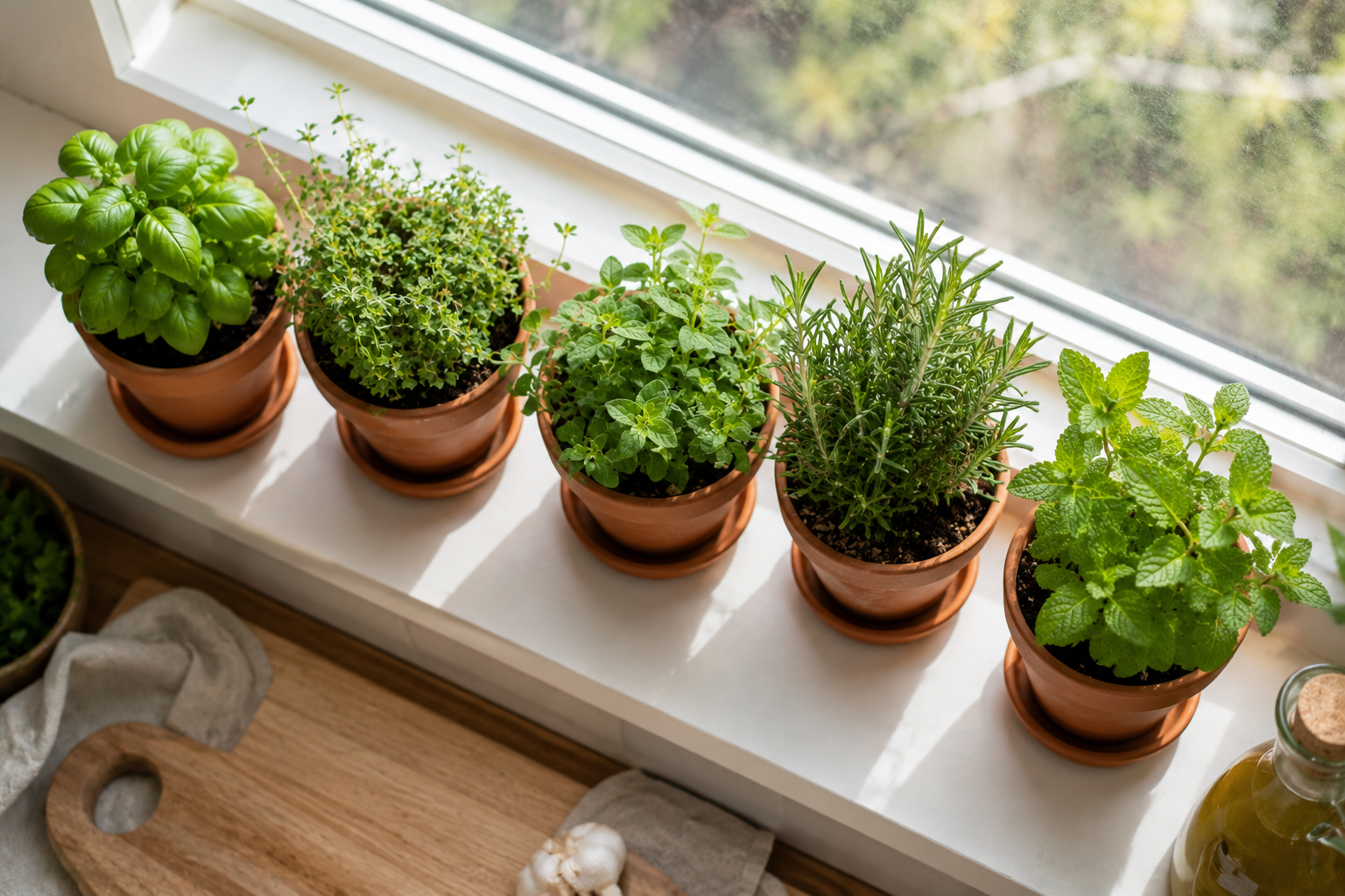 kit vaso autoirrigável para horta de ervas em apartamento