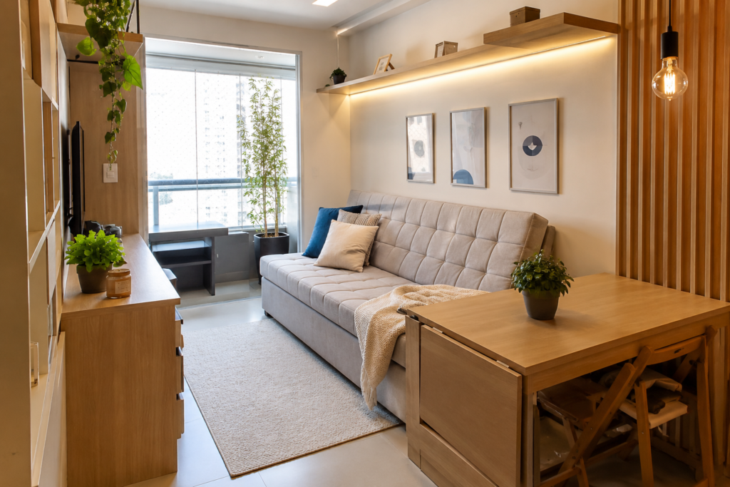 móveis multifuncionais apartamento pequeno
