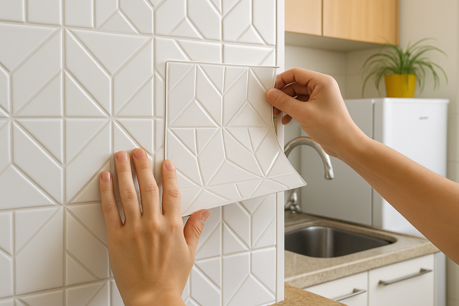 adesivo de azulejo no banheiro de apartamento sem obra