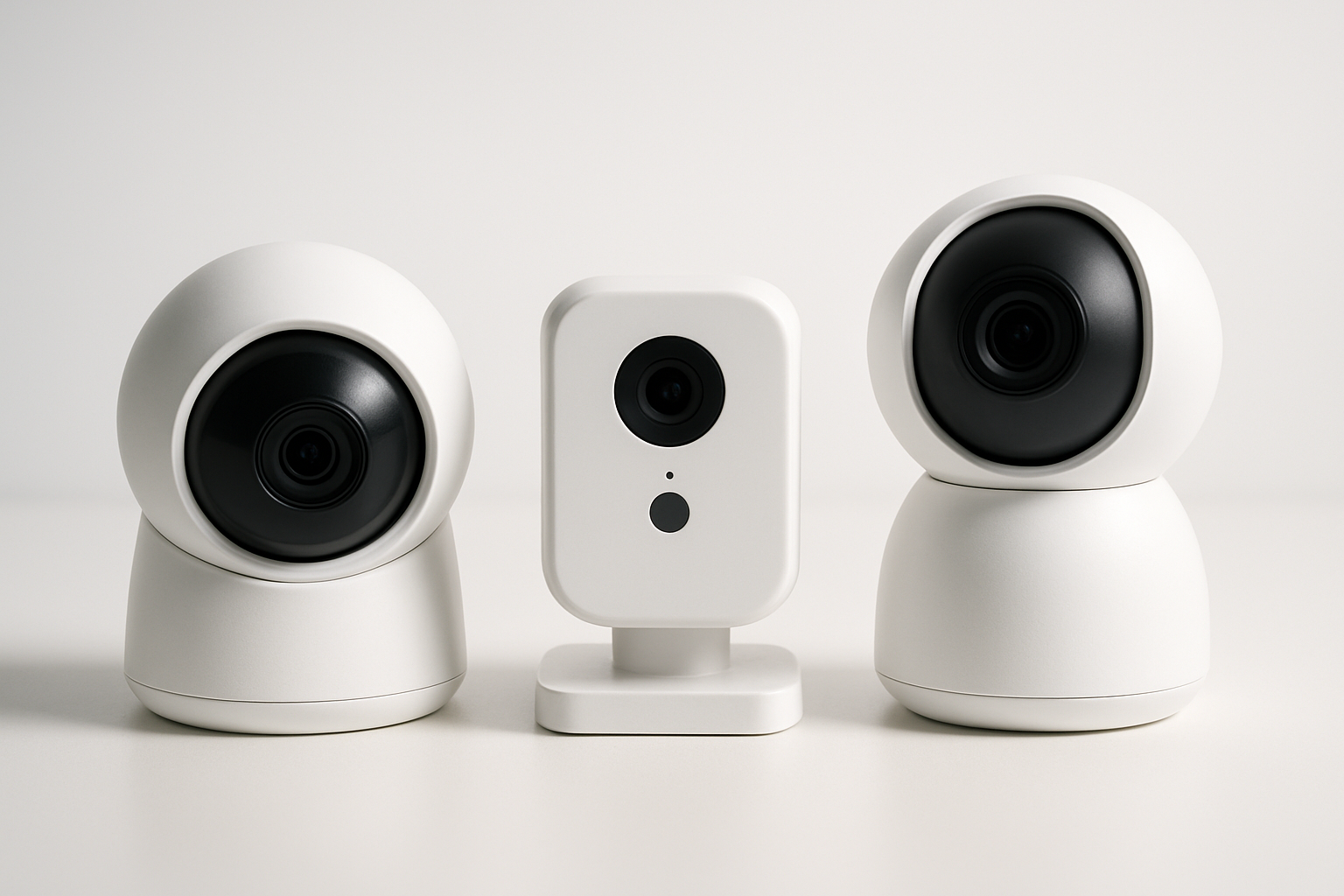 Três modelos de câmera de segurança WiFi para apartamento em comparação
