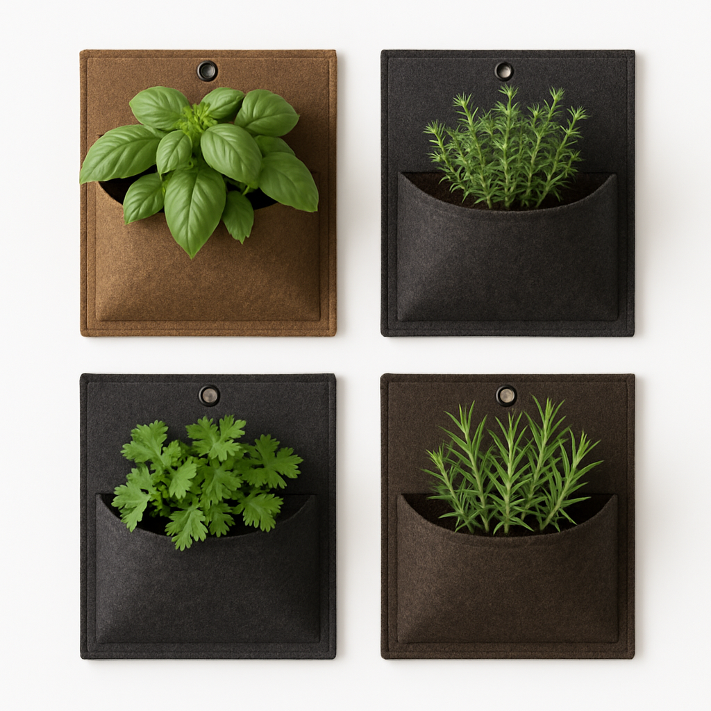 Kit vasos de parede para horta em apartamento pequeno
