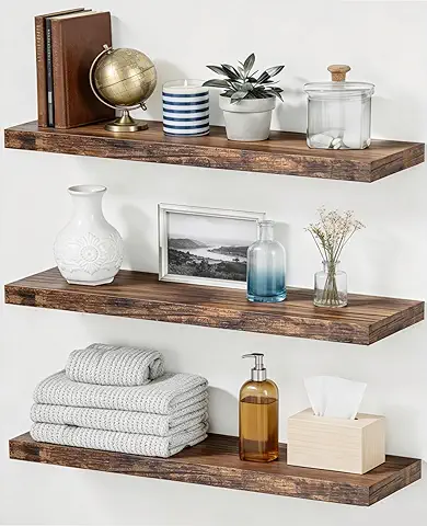 Conjunto de prateleiras escalonadas para parede de apartamento