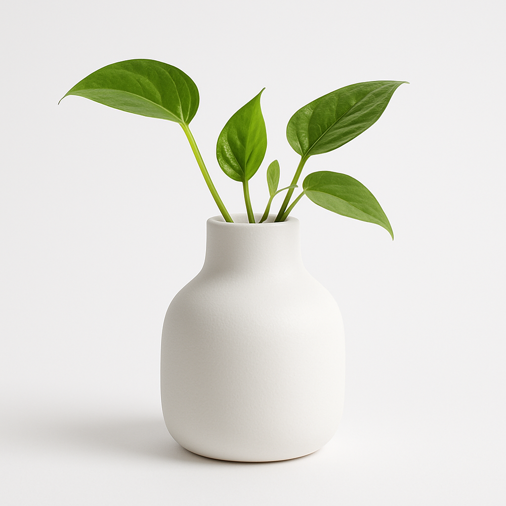 Vaso nórdico cerâmica fosca branca para apartamento pequeno